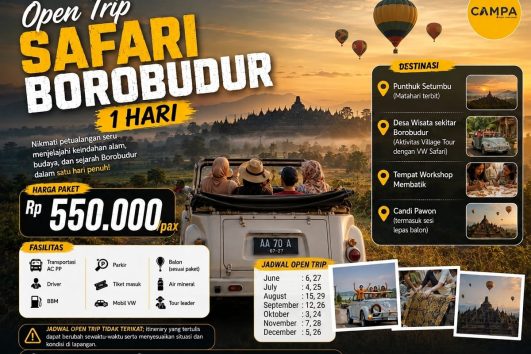 Open Trip Safari Borobudur 1 Hari bersama Campa Tour