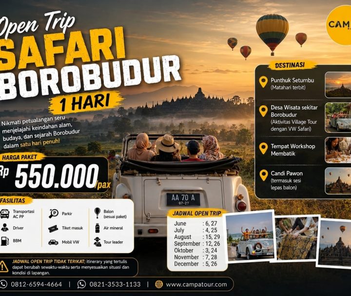 Open Trip Safari Borobudur 1 Hari bersama Campa Tour