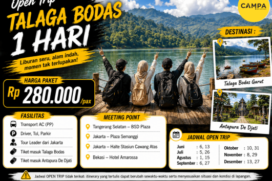Open Trip Talaga Bodas 1 Hari yang dipandu oleh Campa Tour