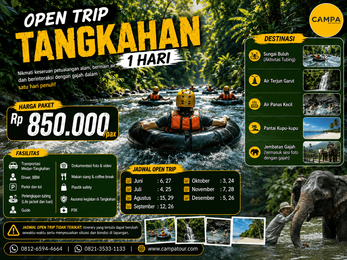 Open Trip Tangkahan 1 Hari bersama Campa Tour - Wisata Tangkahan