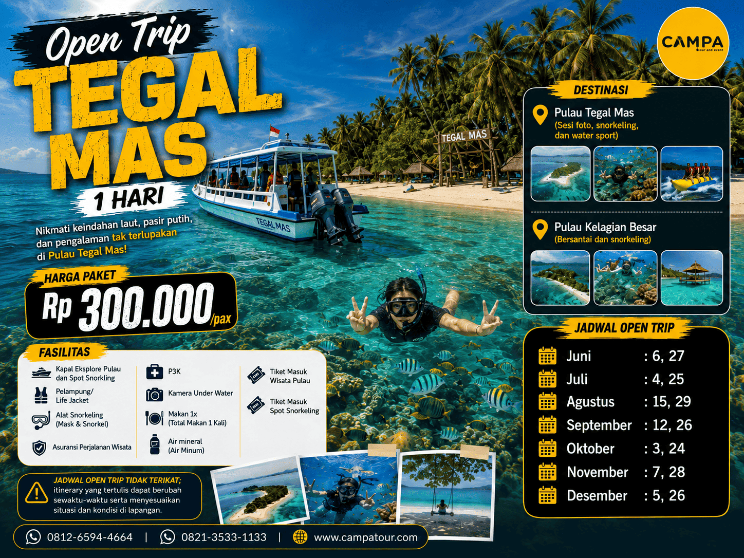 Open Trip Tegal Mas 1 Hari bersama Campa Tour