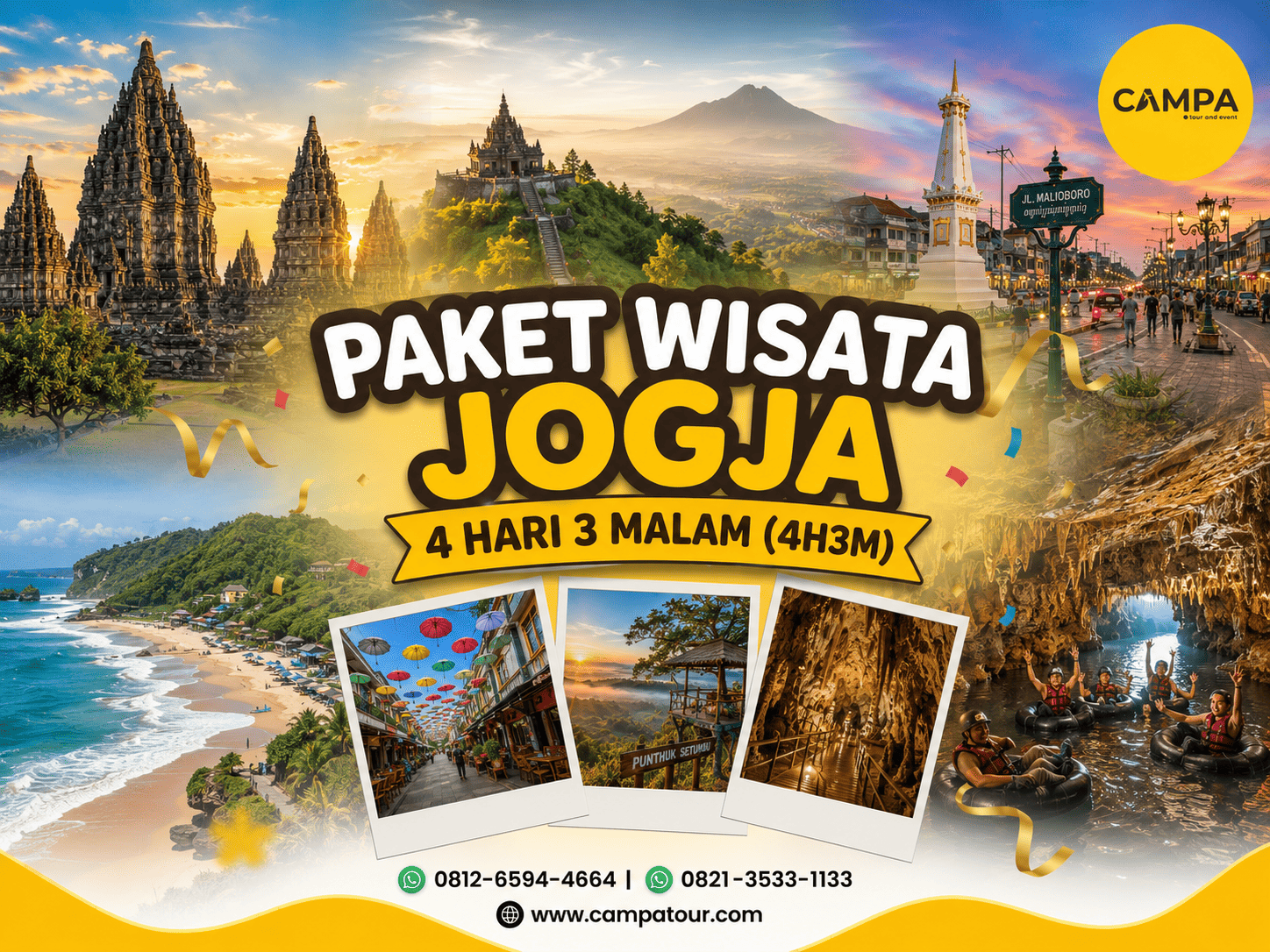 Tour Jogja 4 Hari 3 Malam (4H3M)