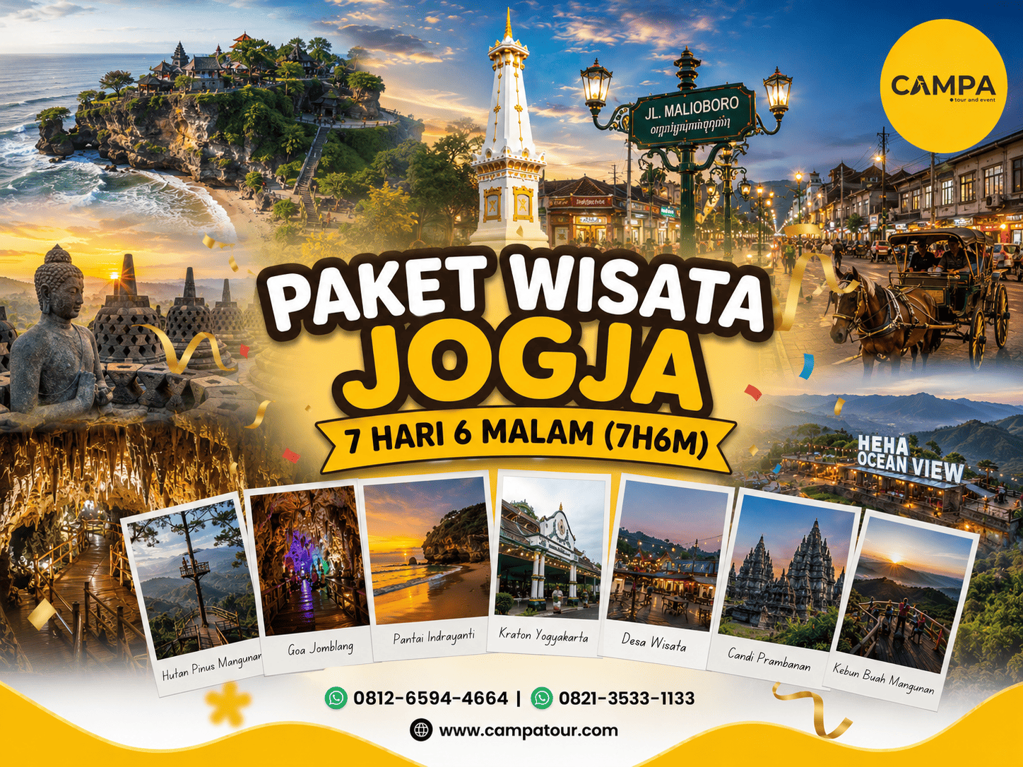 Tour Jogja 7 Hari 6 Malam (7H6M)