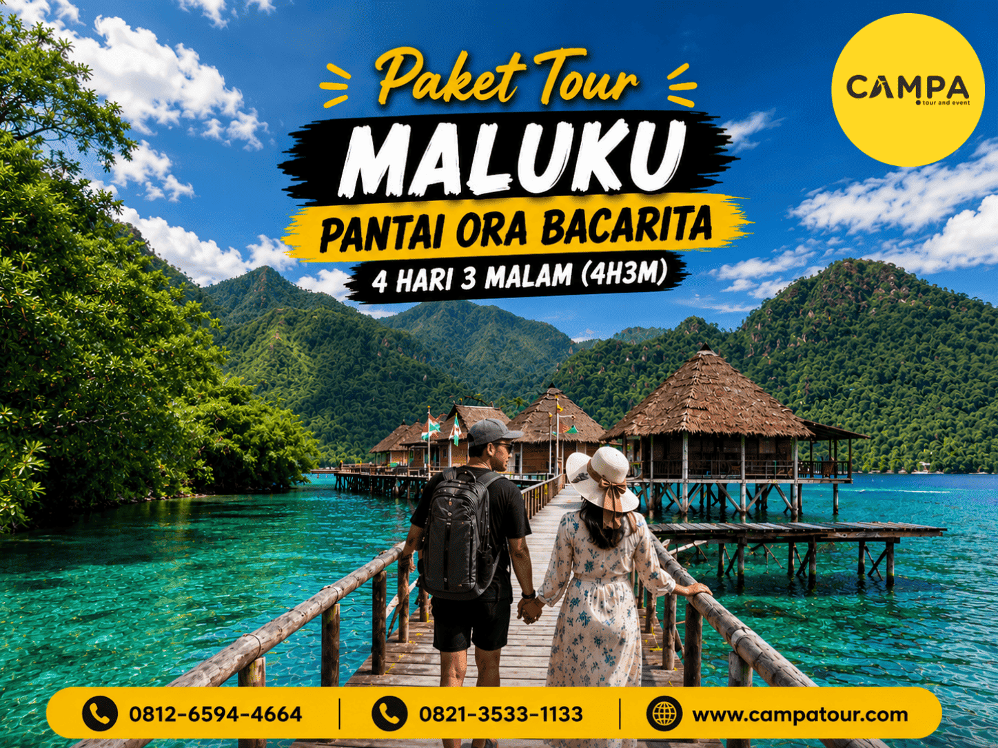Paket Tour Maluku Pantai Ora Bacarita 4 Hari 3 Malam (4H3M) bersama Campa Tour