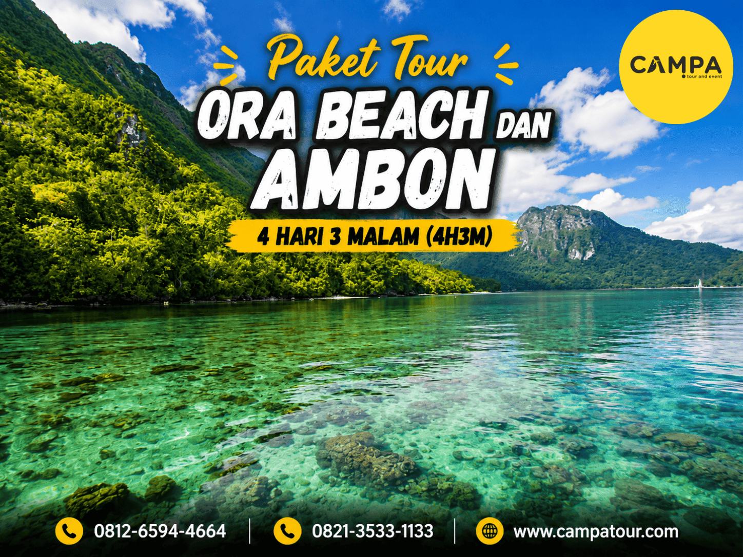 Paket Tour Ora Beach dan Ambon 4 Hari 3 Malam (4H3M) bersama Campa Tour