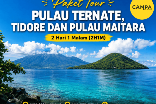 Paket Tour Pulau Ternate, Tidore dan Pulau Maitara 2 Hari 1 Malam (2H1M) bersama Campa Tour