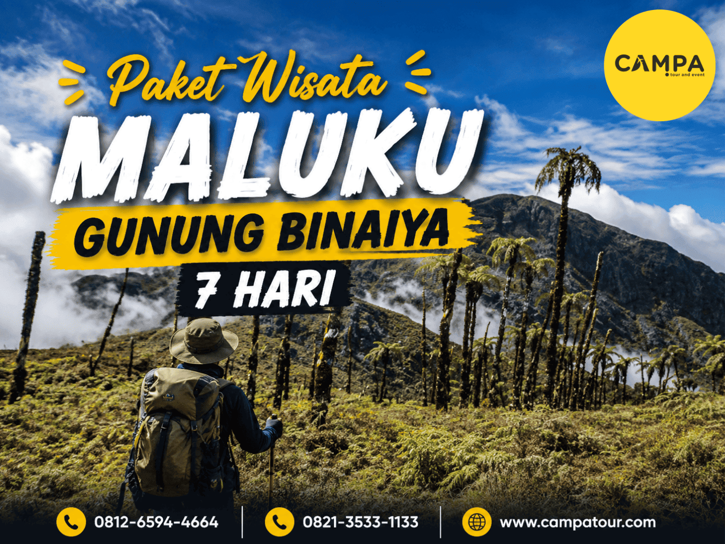 Paket Tour Wisata Gunung Binaiya 7 Hari 6 Malam bersama Campa Tour