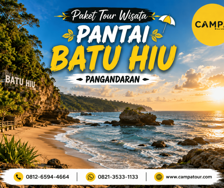 Paket Tour Wisata Pantai Batu Hiu Pangandaran bersama Campa Tour