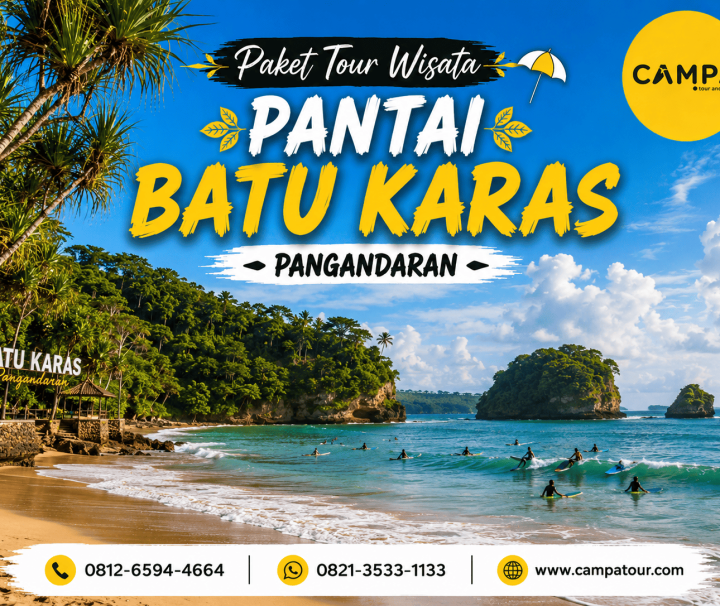 Paket Tour Wisata Pantai Batu Karas Pangandaran bersama Campa Tour