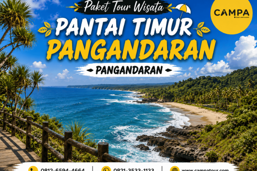 Paket Tour Wisata Pantai Timur Pangandaran bersama Campa Tour