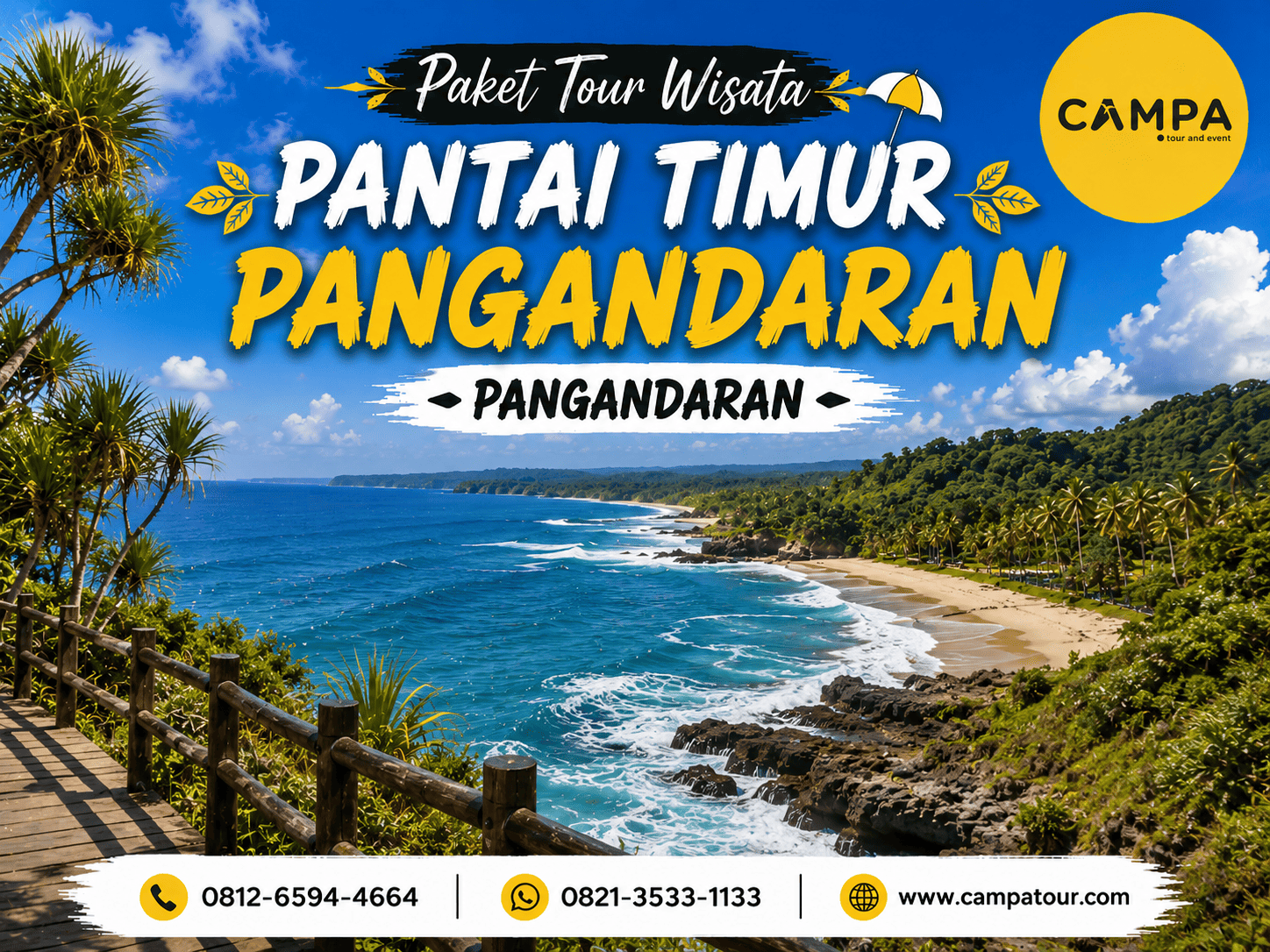 Paket Tour Wisata Pantai Timur Pangandaran bersama Campa Tour