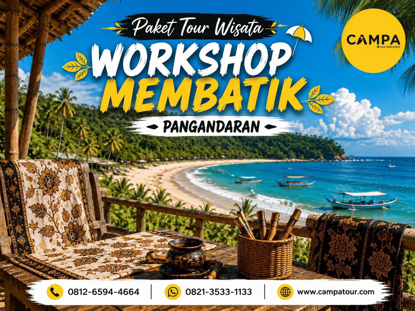 Paket Tour Wisata Workshop Membatik Pangandaran bersama Campa Tour