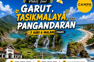 Paket Tour Wisata garut Tasikmalaya, dan Pangandaran 7 Hari 6 Malam (7H6M) bersama Campa Tour