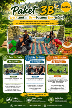 Paket Trekking Sentul 3B (Bersantai, Berbusana, Berjalan) bersama Campa Tour