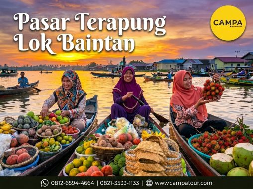 Pasar Terapung Lok Baintan dalam paket tour wisata pulau timor bersama Campa Tour