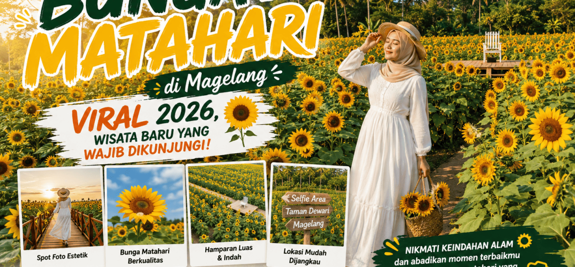 Taman Bunga Matahari Viral di Magelang 2026 (Taman Dewari) - Bisa berkunjung ke taman ini bersama Campa Tour