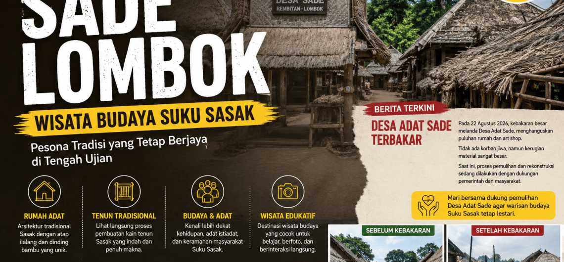 Desa Adat Sade Lombok Wisata Budaya Suku Sasak dan Kondisi Terkini Pascakebakaran