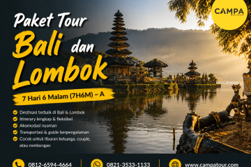Paket Tour Bali dan Lombok 7 Hari 6 Malam bersama Campa Tour