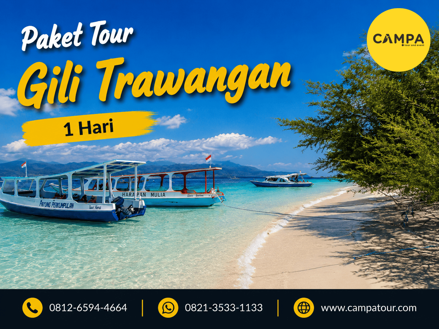 Paket Tour Gili Trawangan 1 Hari bersama Campa Tour