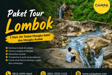 Paket Tour Lombok 1 Hari mengunjungi Air Terjun Mangku Saktid an Mangku Kodek bersama Campa Tour