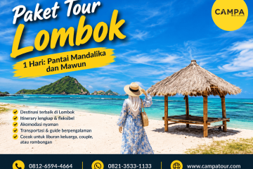 Paket Tour Lombok 1 Hari mengunjungi Pantai Mandalika dan Mawun bersama Campa Tour
