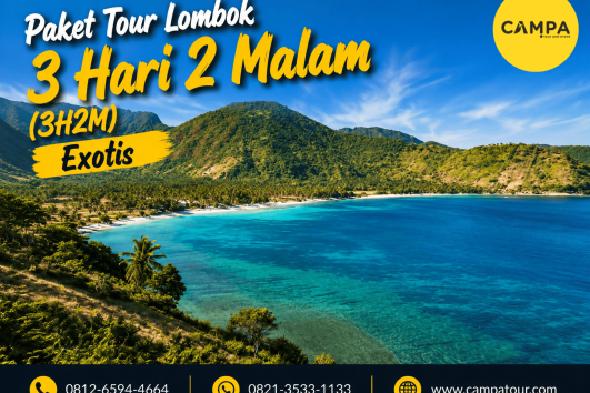 Paket Tour Lombok 3 Hari 2 Malam Exotis bersama Campa Tour