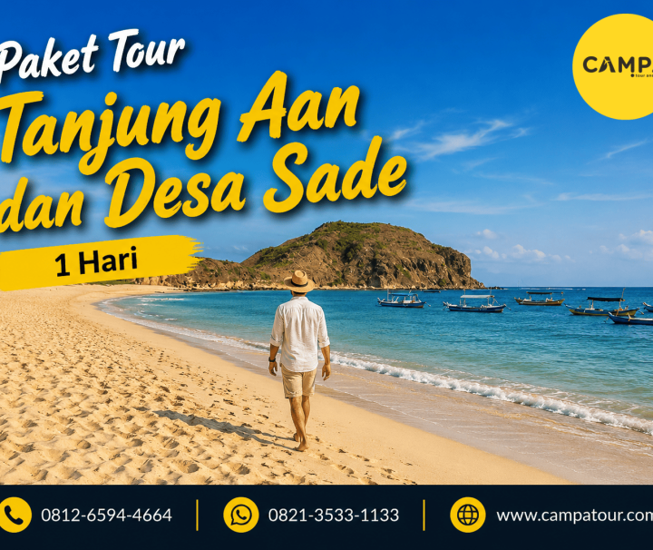 Paket Tour Tanjung Aan dan Desa Sade 1 Hari bersama Campa Tour