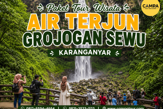 Paket Tour Wisata Air Terjun Grojogan Sewu Karanganyar - Campa Tour
