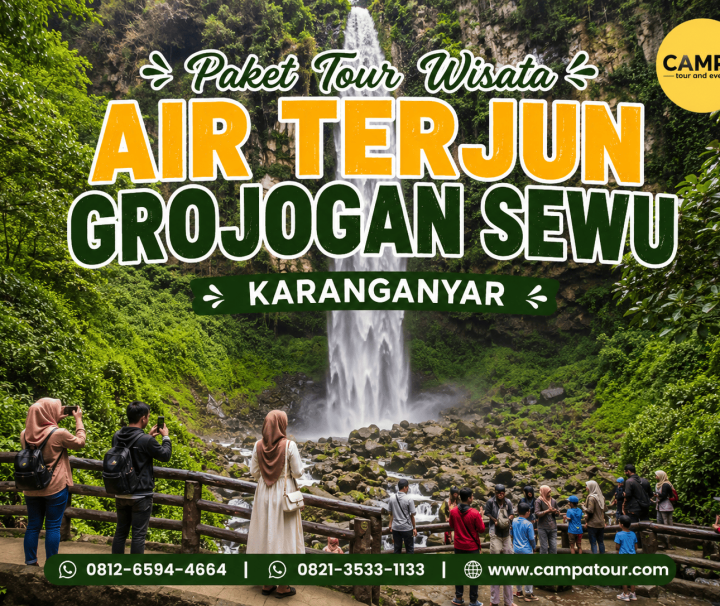 Paket Tour Wisata Air Terjun Grojogan Sewu Karanganyar - Campa Tour