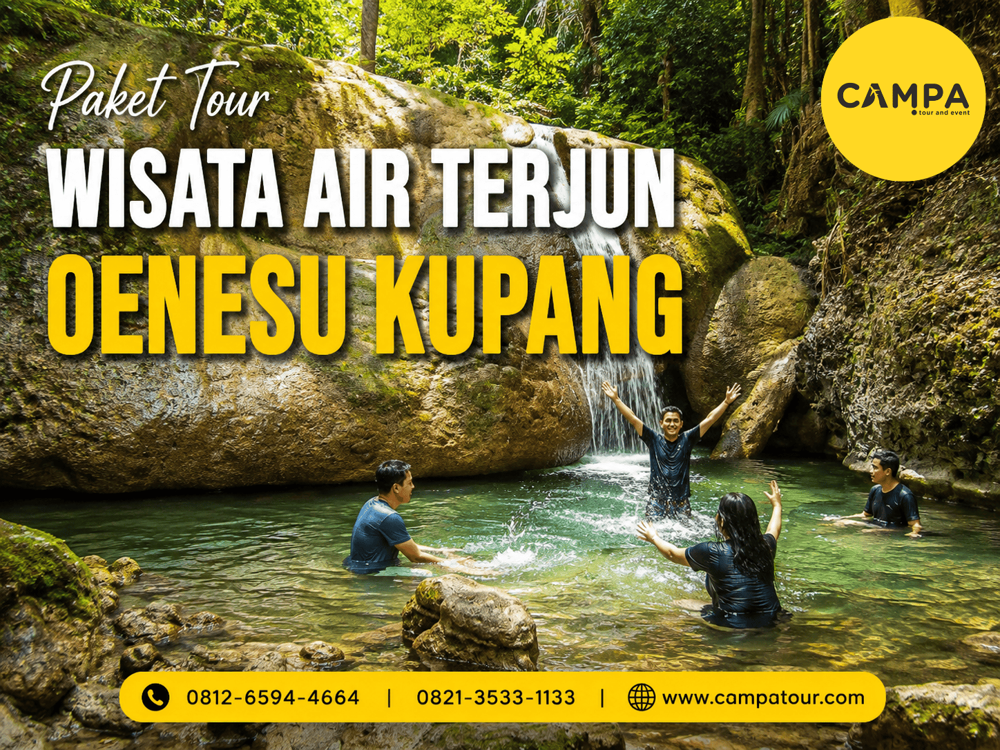 Paket Tour Wisata Air Terjun Oenesu Kupang bersama Campa Tour