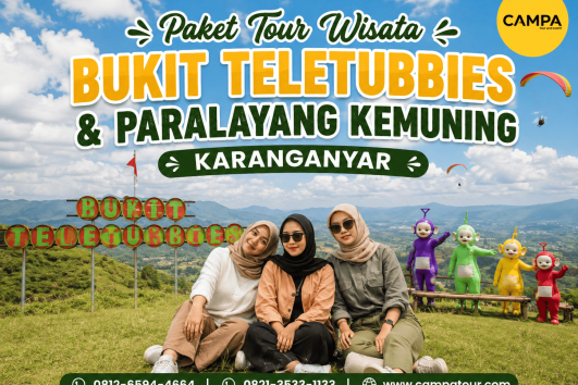 Paket Tour Wisata Bukit Teletubbies dan Paralayang Kemuning Karanganyar - Campa Tour
