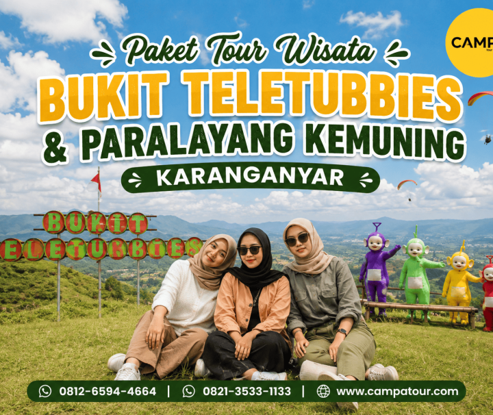 Paket Tour Wisata Bukit Teletubbies dan Paralayang Kemuning Karanganyar - Campa Tour