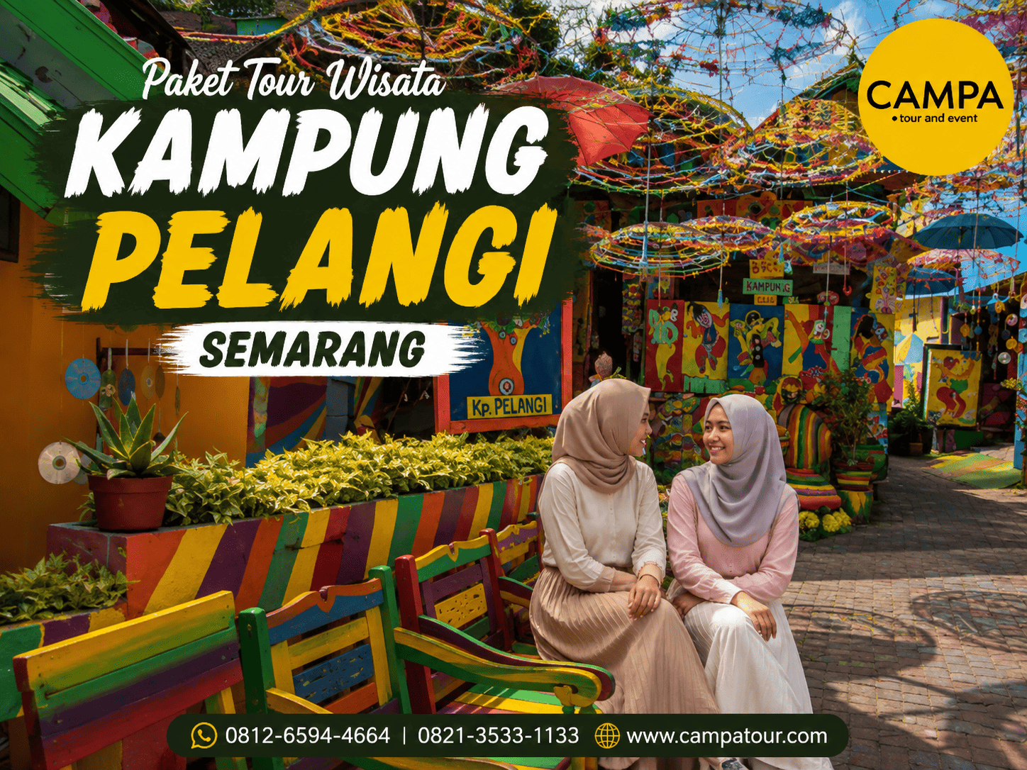 Paket Tour Wisata Kampung Pelangi - mengunjungi Salah satu wisata di Semarang bersama Campa Tour