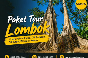 Paket Tour Wisata Lombok 1 Hari mengunjungi Pohon Purba, Gili Petagan, Gili Kapal, Bidara dan Kondo bersama Campa Tour