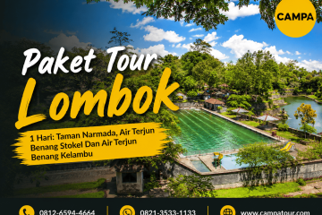 Paket Tour Wisata Lombok 1 Hari mengunjungi Taman Narmada, AIr Terjun Benang stokel dan Air terjun Benang Kelambu bersama Campa Tour