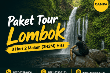 Paket Tour Wisata Lombok 3 Hari 2 Malam (3H2M) Hits - Campa Tour
