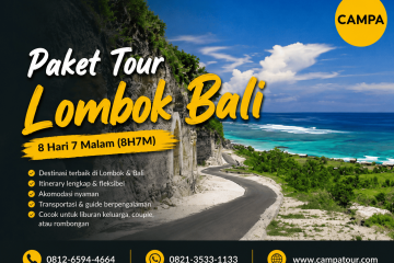 Paket Tour Wisata Lombok Bali 8 hari 7 Malam (8H7M) bersama Campa Tour