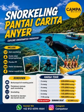 snorkeling pantai carita anyer
