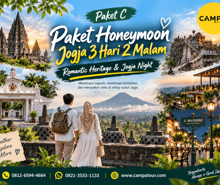Paket Honeymoon Jogja 3 Hari 2 Malam Romantic Heritage dan Jogja Night bersama Campa Tour