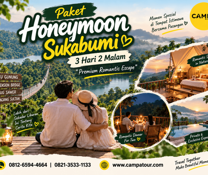 Paket Honeymoon Sukabumi 3 Hari 2 Malam (3H2M) bersama Campa Tour