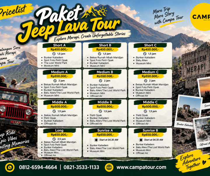 Paket Jeep Lava Tour Merapi bersama Campa Tour