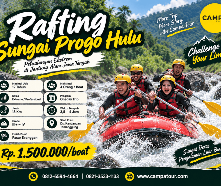 Paket Rafting Sungai Progo hulu bersama Campa Tour
