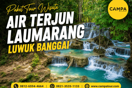 Paket Tour Wisata Air Terjun Laumarang Luwuk Banggai bersama Campa Tour