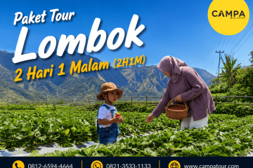 Paket Tour Wisata Lombok 2 Hari 1 Malam (2H1M) bersama Campa Tour