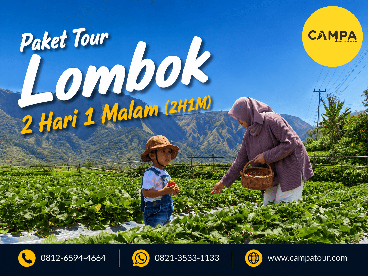 Paket Tour Wisata Lombok 2 Hari 1 Malam (2H1M) bersama Campa Tour
