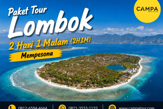 Paket Tour Wisata Lombok 2 Hari 1 Malam Mempesona bersama Campa Tour