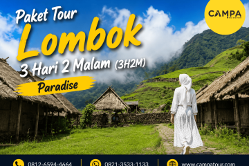 Paket Tour Wisata Lombok 3 Hari 2 Malam (3H2M) Paradise bersama Campa Tour