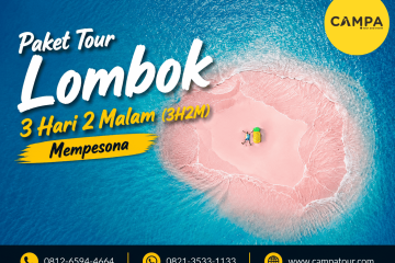 Paket Tour Wisata Lombok 3 Hari 2 Malam (3H2M) mempesona bersama Campa Tour