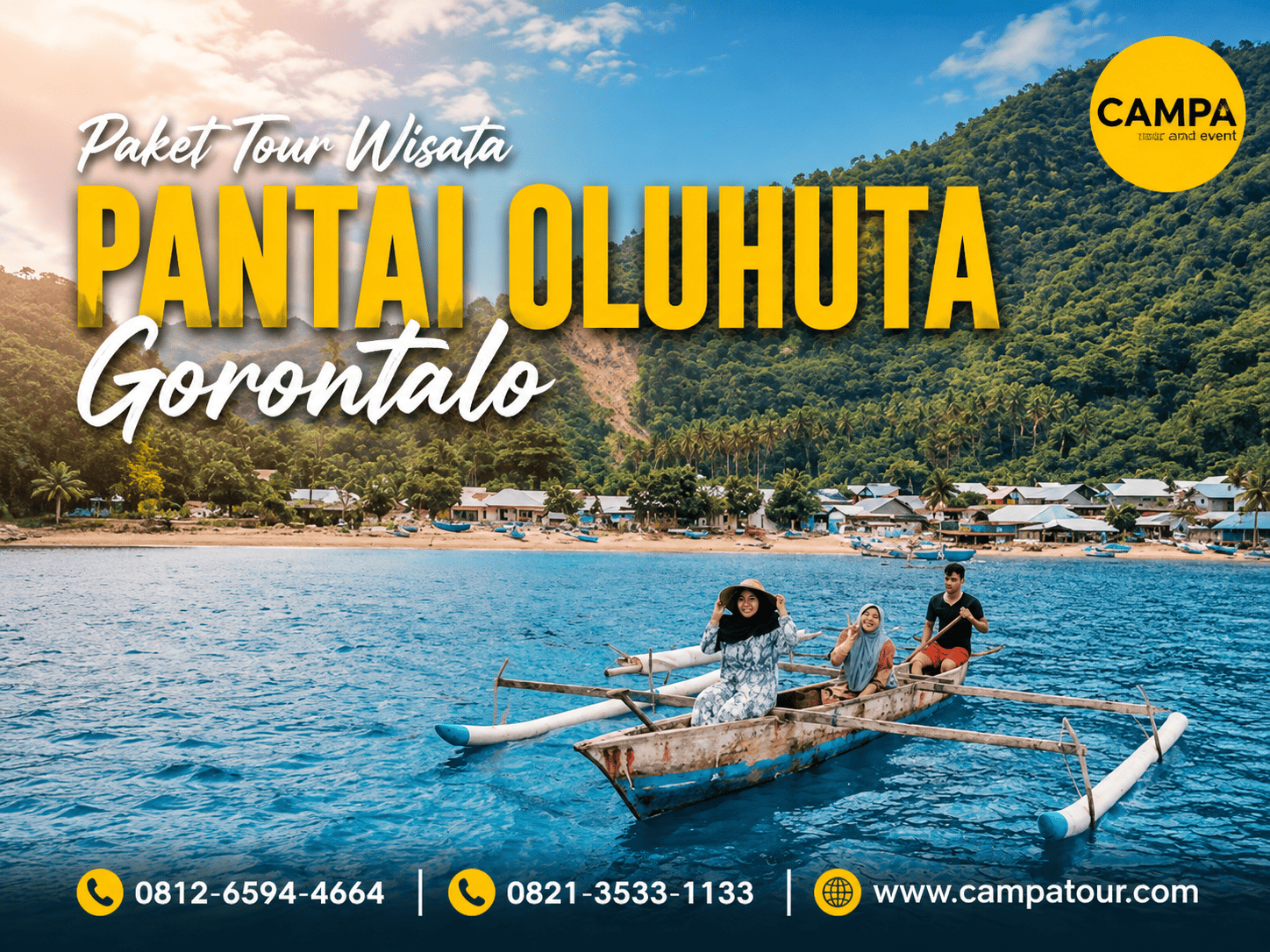 Paket Tour Wisata Pantai Oluhuta Gorontalo bersama Campa Tour