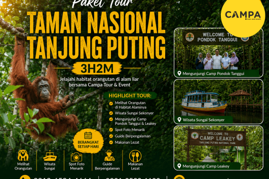 Paket Tour Wisata Taman Nasional Tanjung Puting 3 Hari 2 Malam (3H2M) bersama Campa Tour